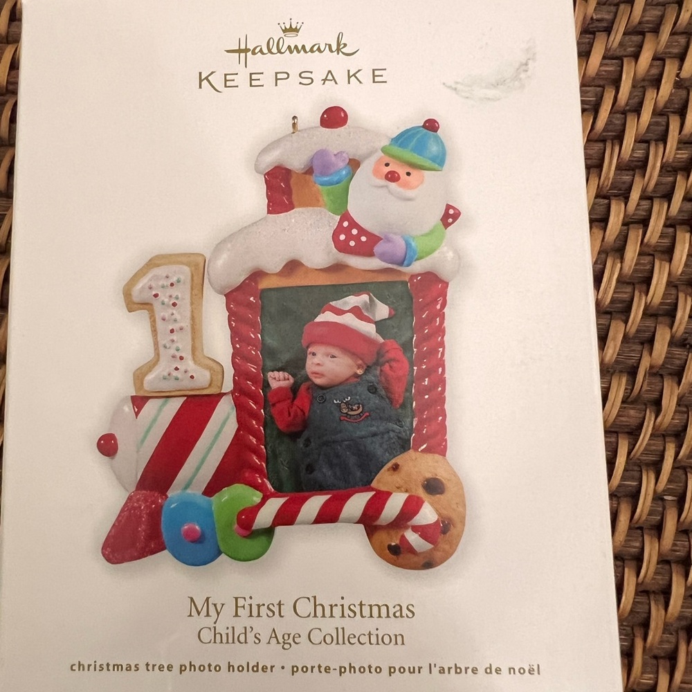 Hallmark Keepsake My First Christmas Ornament with Red and White Accents